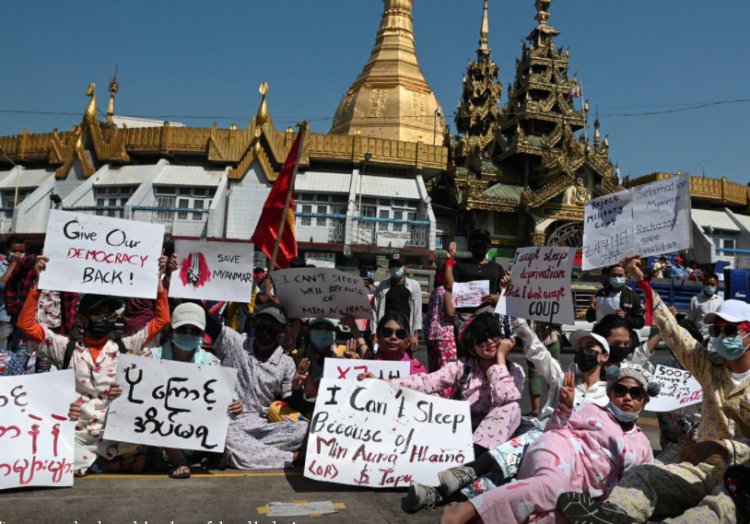 Myanmar Protests Resumes