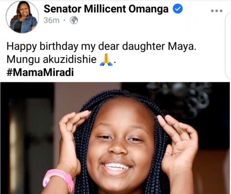 Senator Milicent Omanga Celebrates Daughter`s Birthday