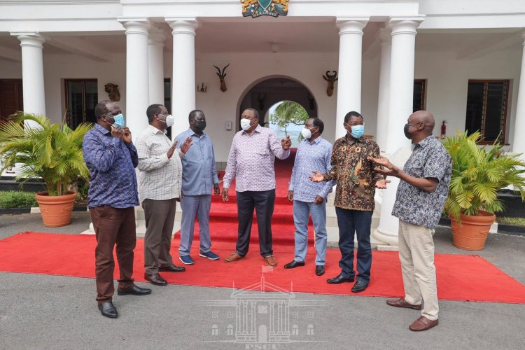 President Uhuru Meets Raila, OKA Leaders at State House Mombasa