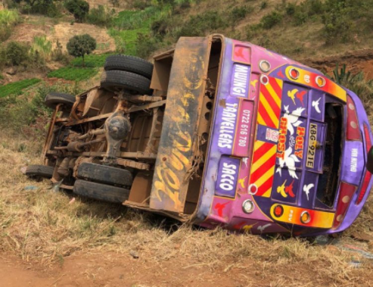 BREAKING: Several Students Feared Dead as their Bus Veers off the Road Along Thika Garissa Highway