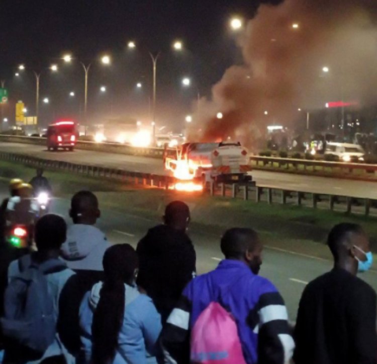Revealed! What Caused the Busting of Fuel Tanker Along Thika Road {PHOTOS}