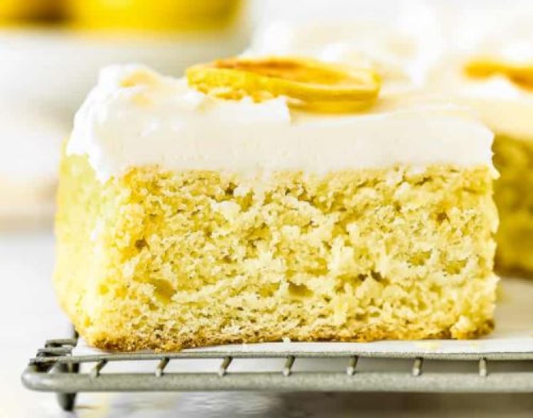 Easy Eggless Lemon Cake Recipe