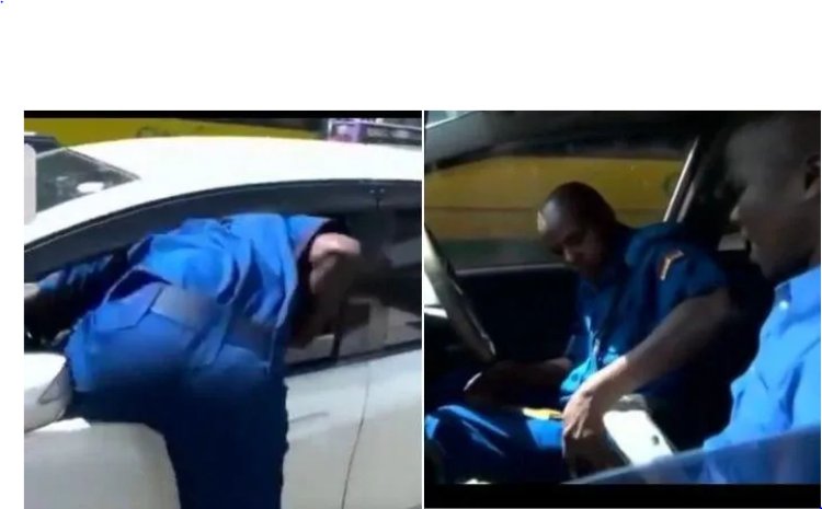 Video: NPS React After A Police Was Captured By Citizen TV Camera Forcing Himself In A Private Car