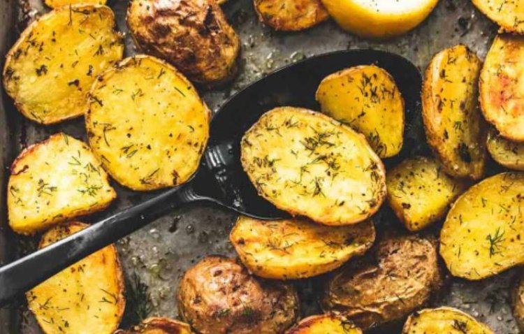 Lemon And Garlic Dill Oven Roasted Potatoes Recipe
