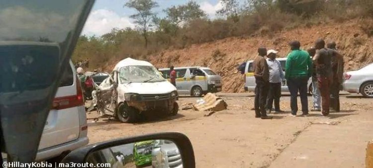 Several Injured After A grisly Accident Along Sagana Road