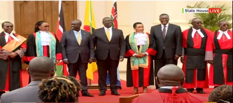 Former CJ David Maraga Attends Swearing-in of 6 Judges at State House