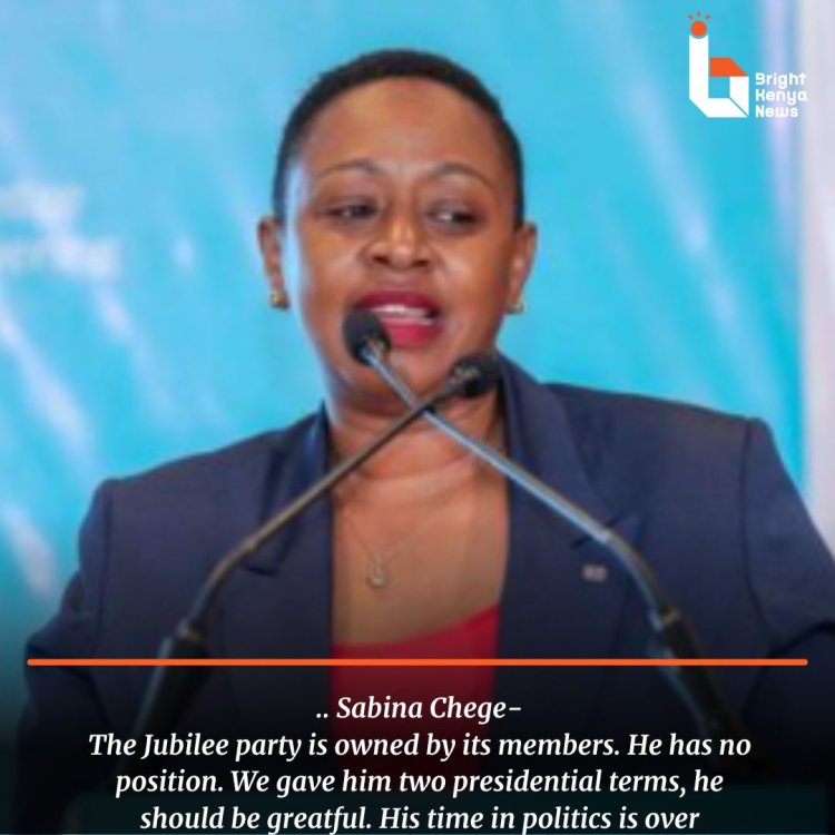 Sabina Chege Breathes Fire Against Ex-president and Jubilee Leader Uhuru Kenyatta